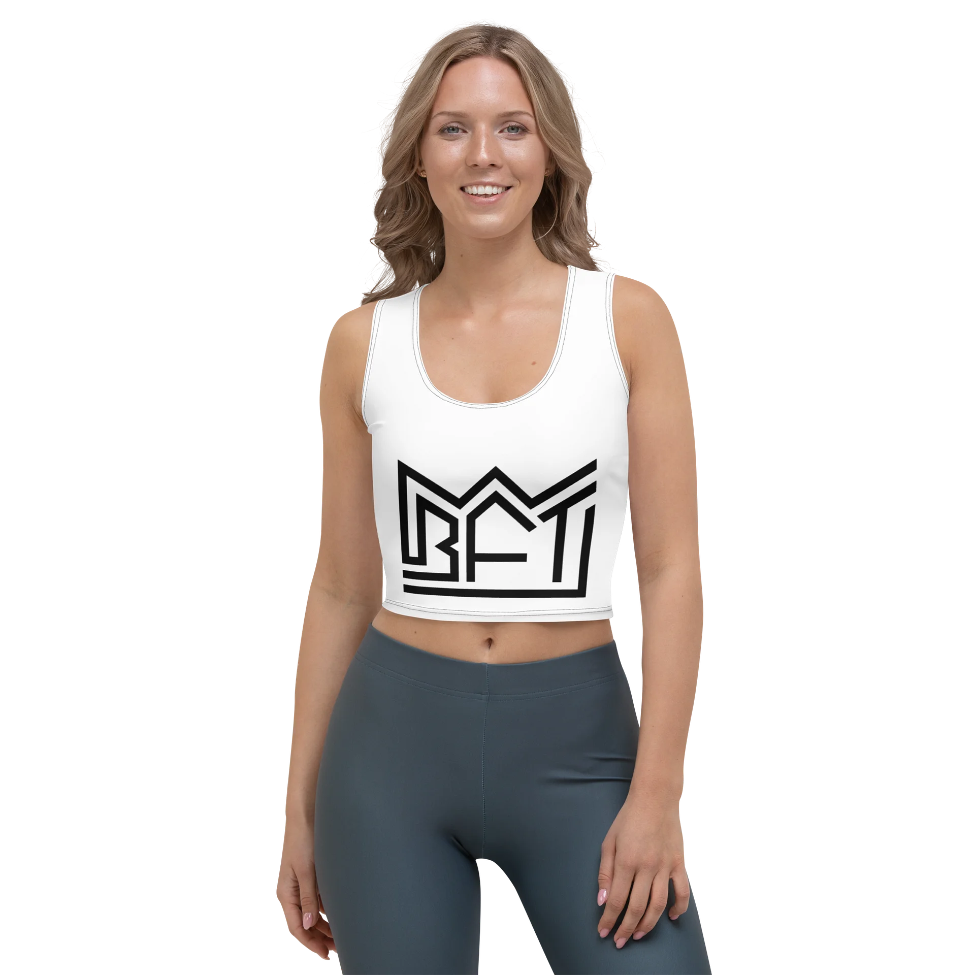 Inspired by Rachael White Vest Top with Black BFaT Logo product image (1)