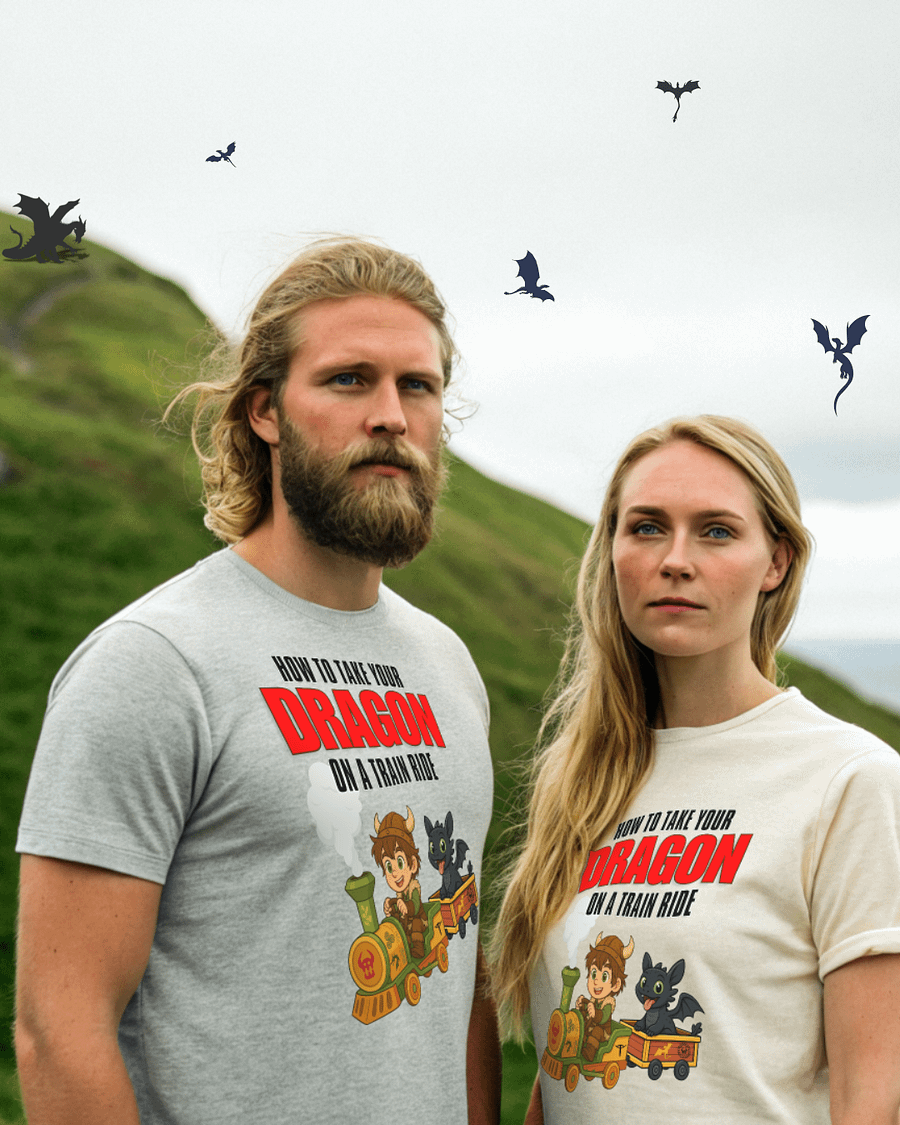 HOW TO TAKE YOUR DRAGON ON A TRAIN RIDE - TEE product image (41)