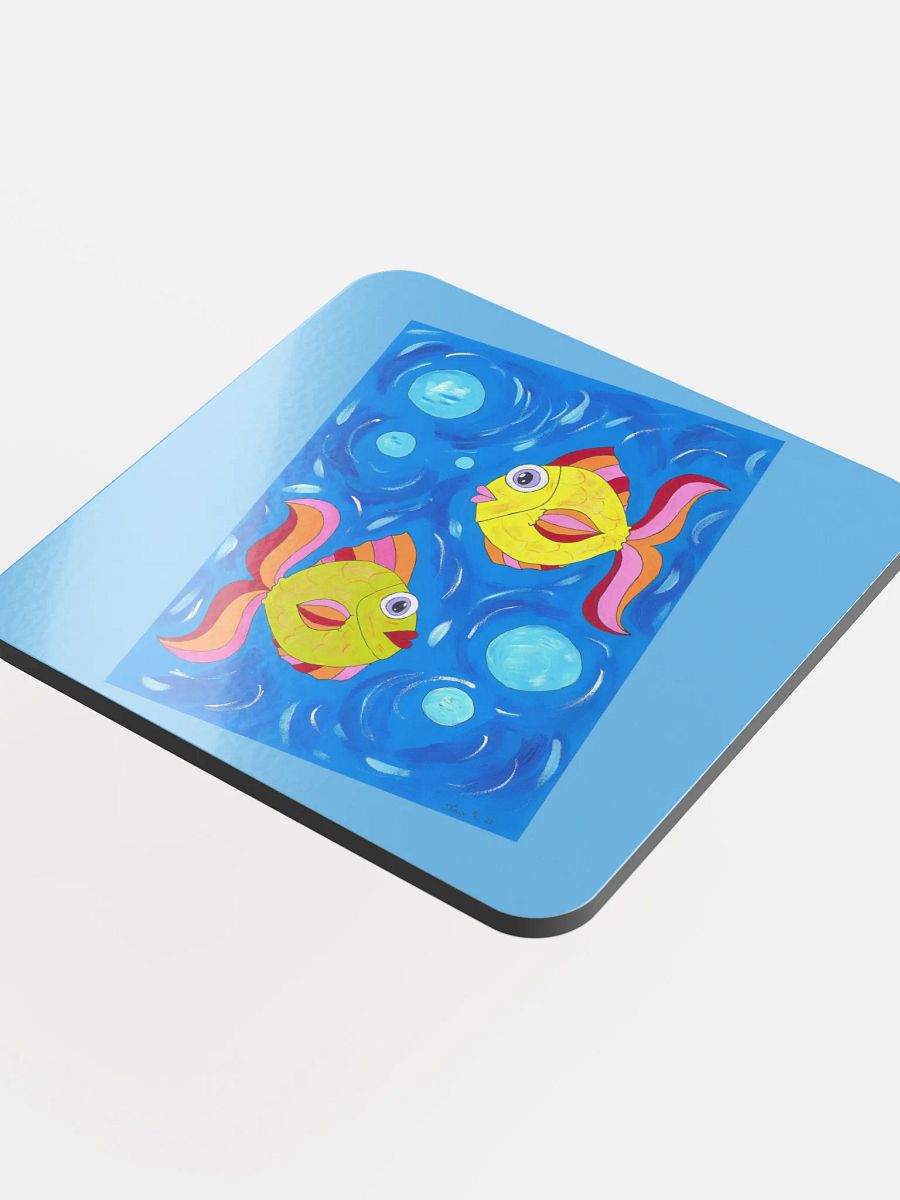 Fish style (art by Dina R.) acrylic painting picture - Coaster product image (4)