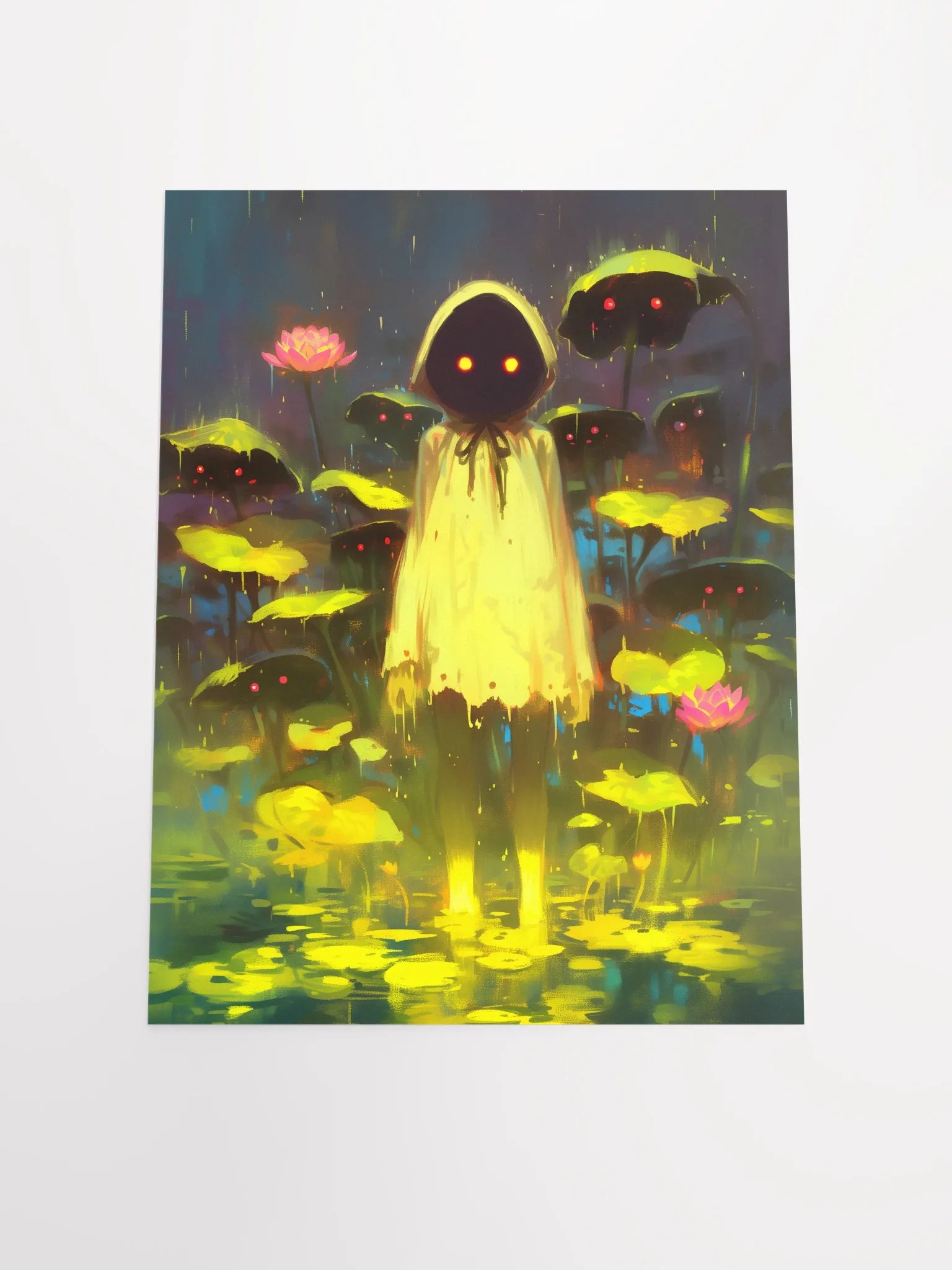 Glowing Eyes in the Rain: Matte Poster Print product image (7)