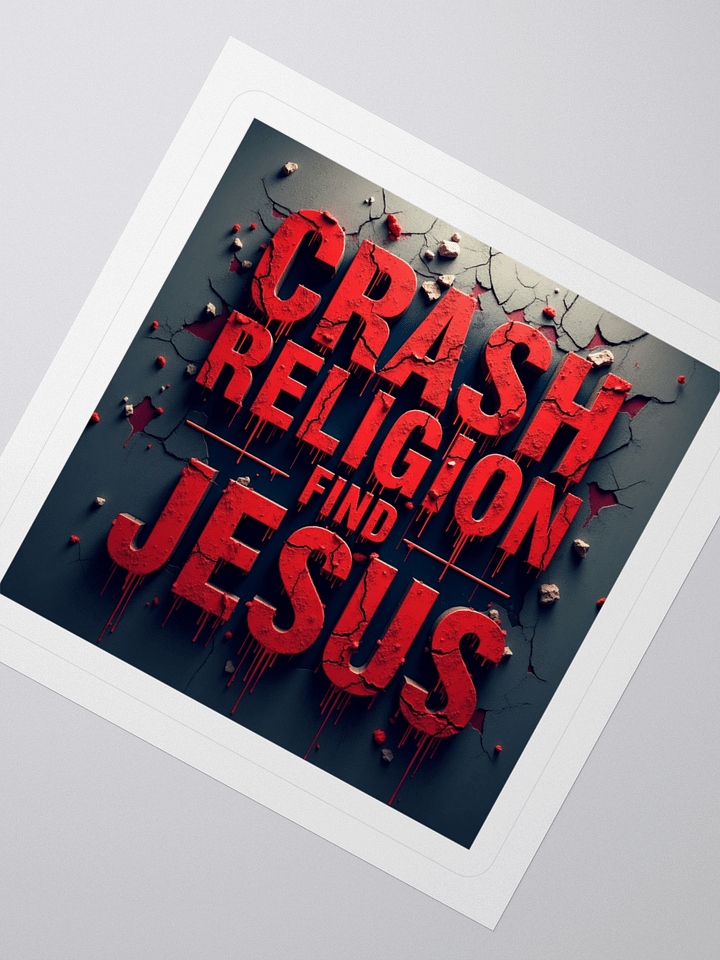 Crash Religion. Find Jesus. | Gritty Faith Sticker product image (5)