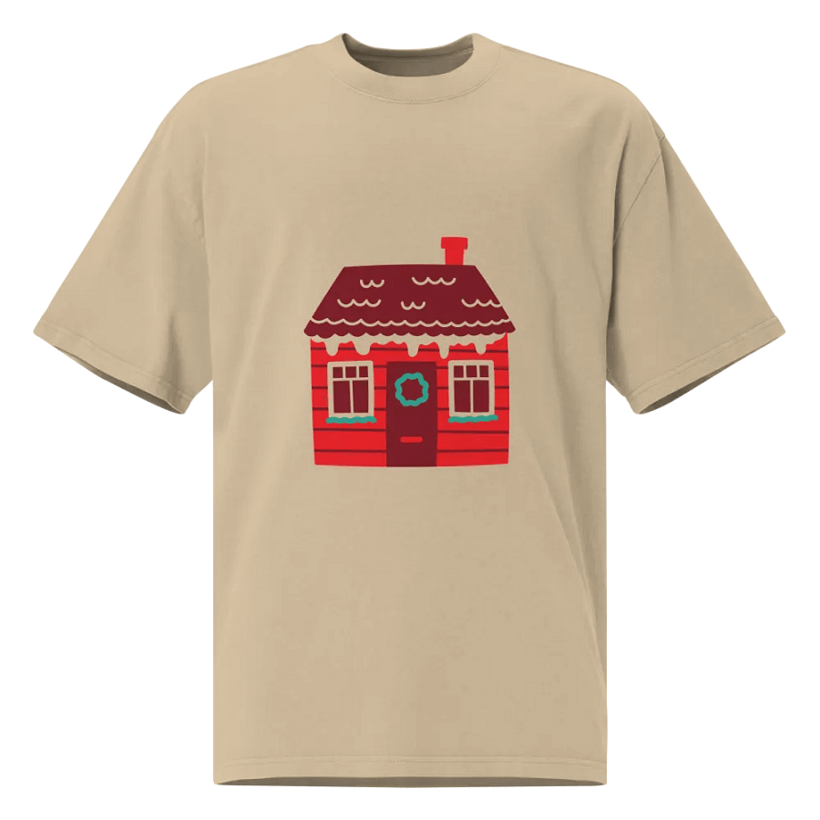 Cozy House Illustration Oversized T-Shirt product image (1)