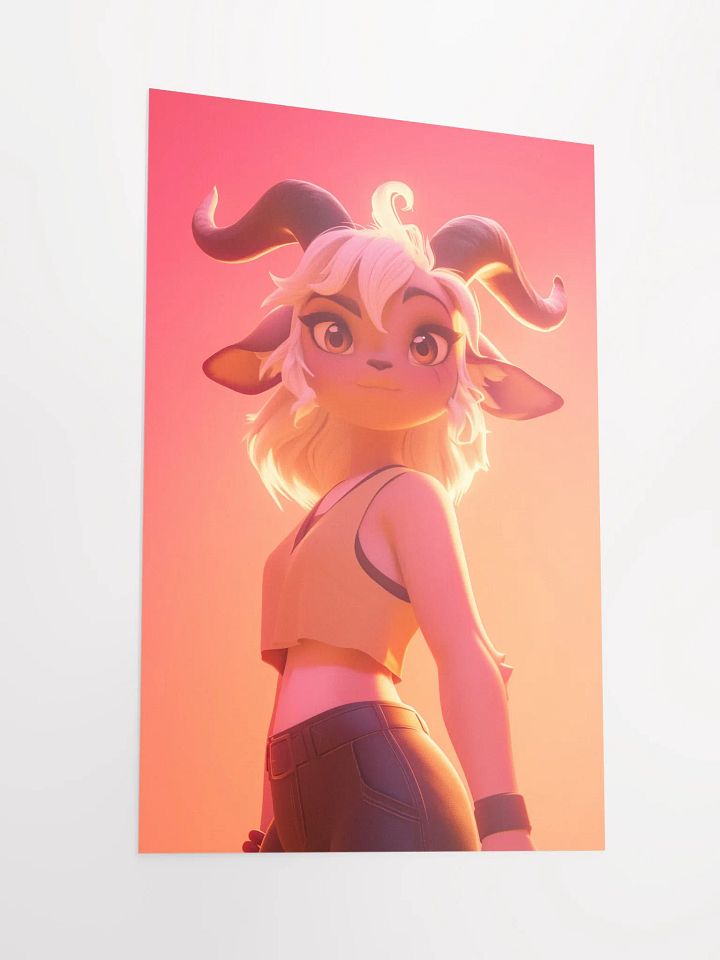 Sunset Stroll Goat Poster product image (3)