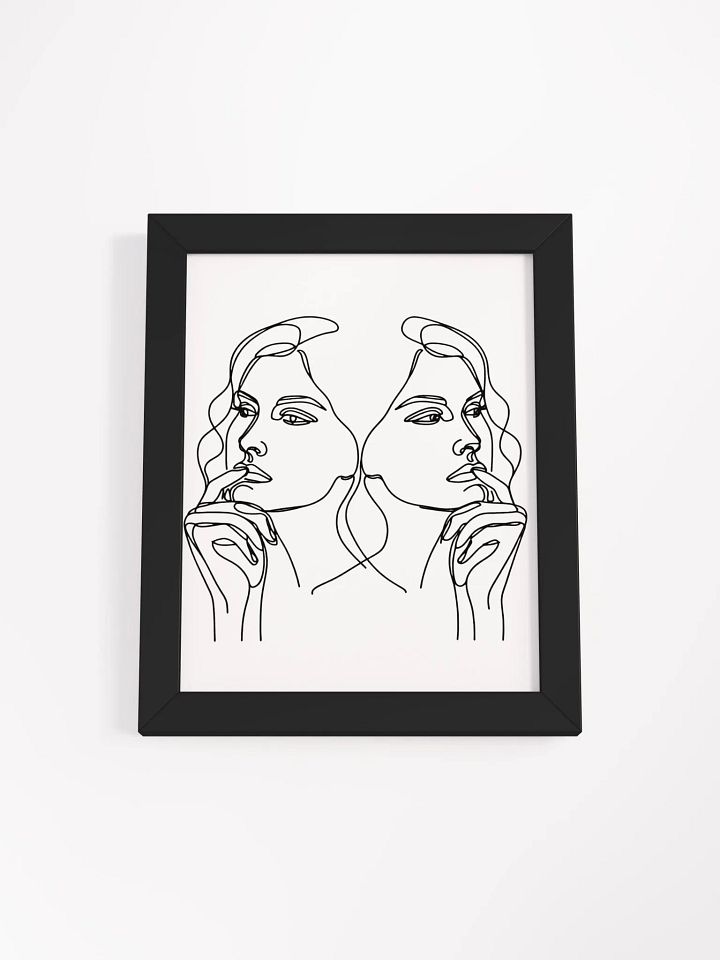 Thoughtful Female Faces Line Art Poster product image (18)