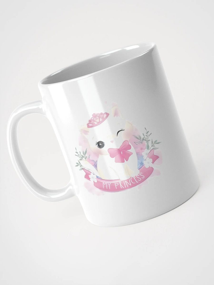 White Glossy Mug Cute Kitty product image (3)