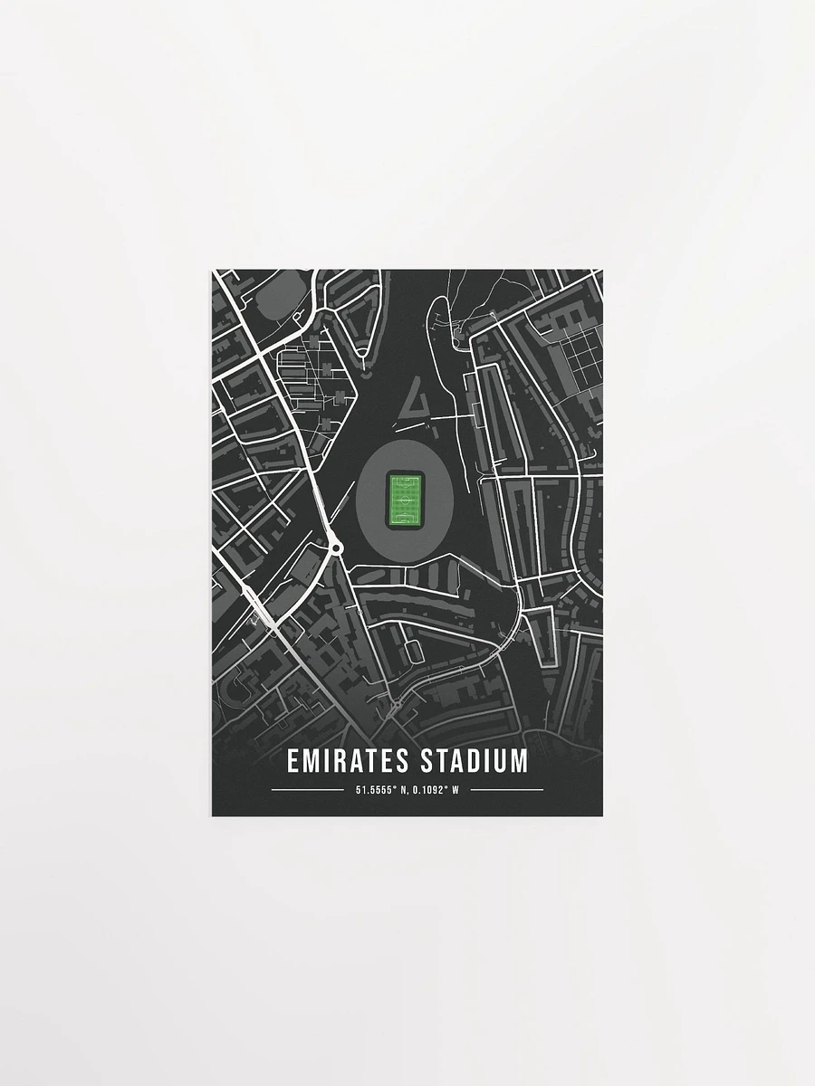 Arsenal Stadium Black Map Design Poster product image (1)