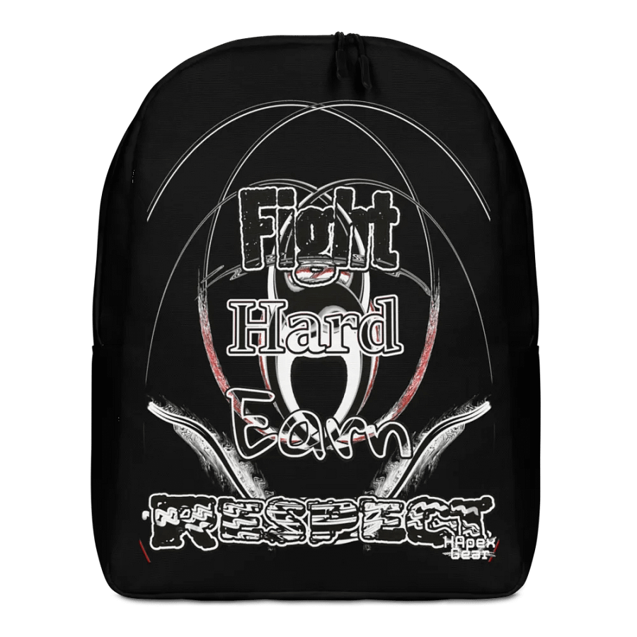 Fight Hard Earn Respect - Black - Minimalist Backpack product image (1)