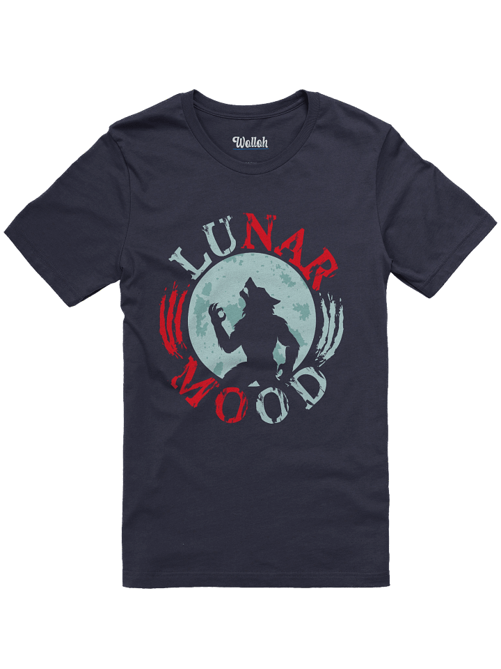 Lunar Mood Werewolf T-Shirt – Full Moon Wolf Silhouette Graphic Tee product image (1)