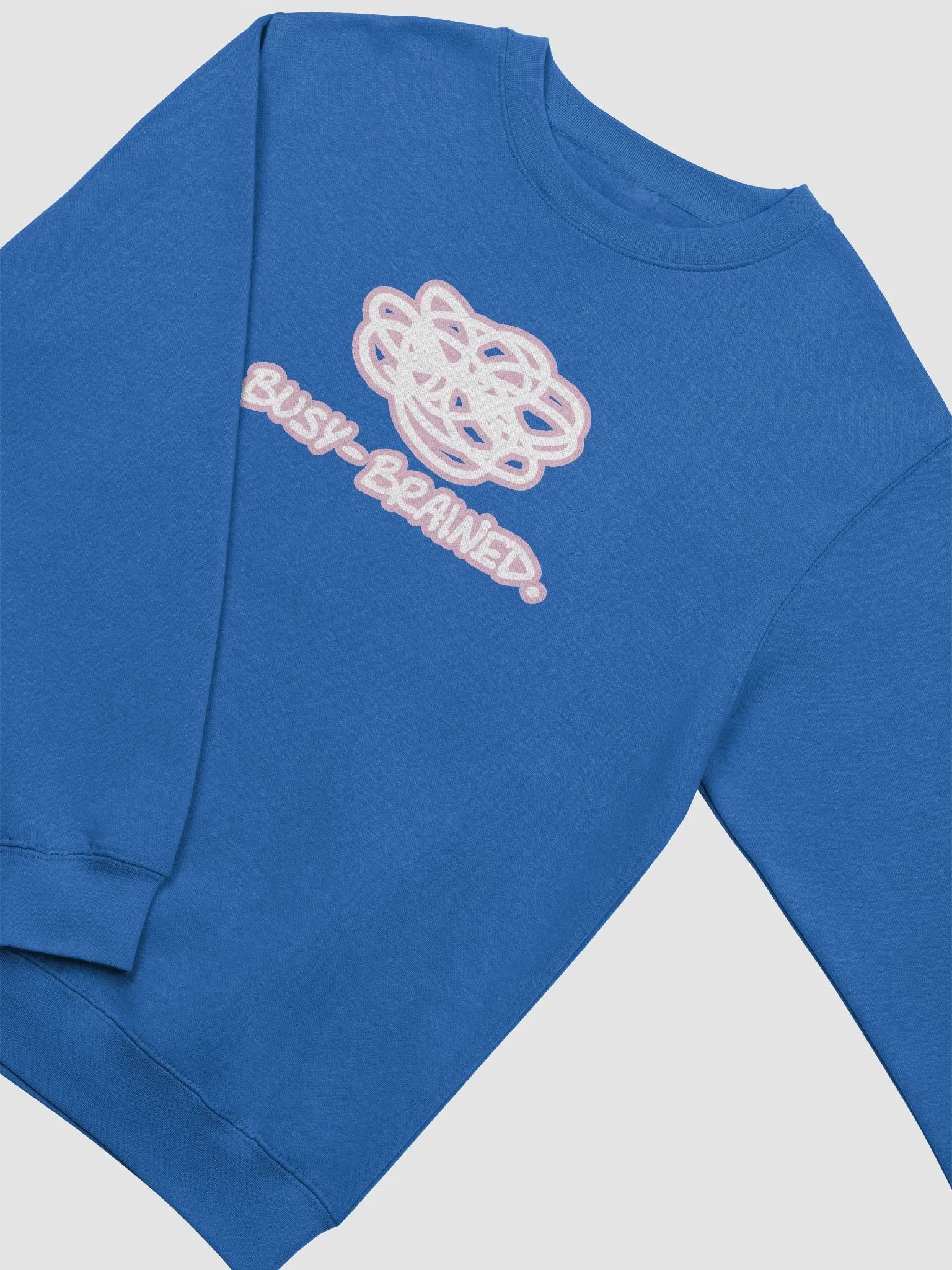 BUSY-BRAINED (lined design, #E1B9CE) printed crewneck product image (19)