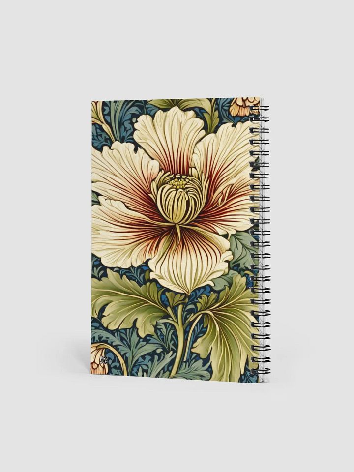 SPIRAL NOTEPAD WILLIAM MORRIS INSPIRED FLOWER product image (2)