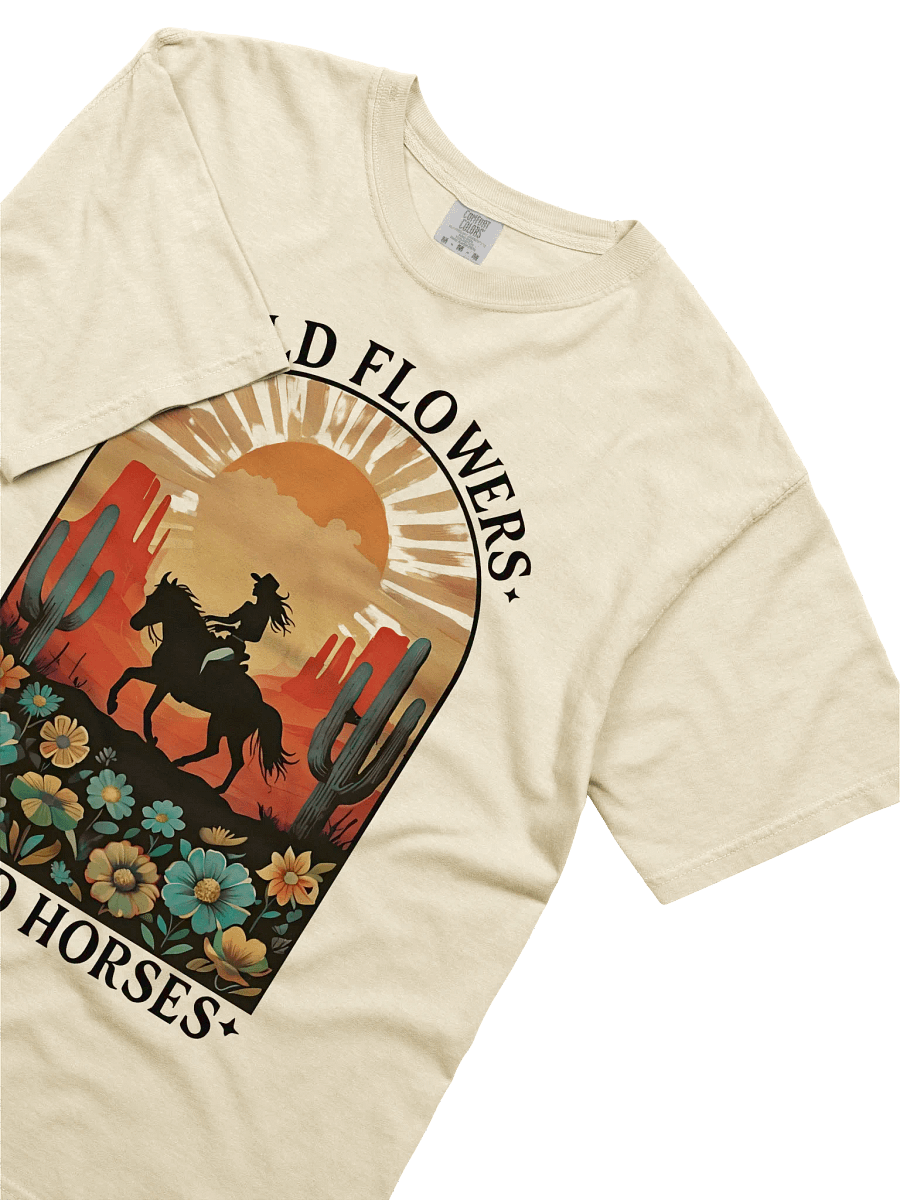 Wildflowers Wild Horses Graphic Comfort Color 1717 T-shirt Tee product image (15)