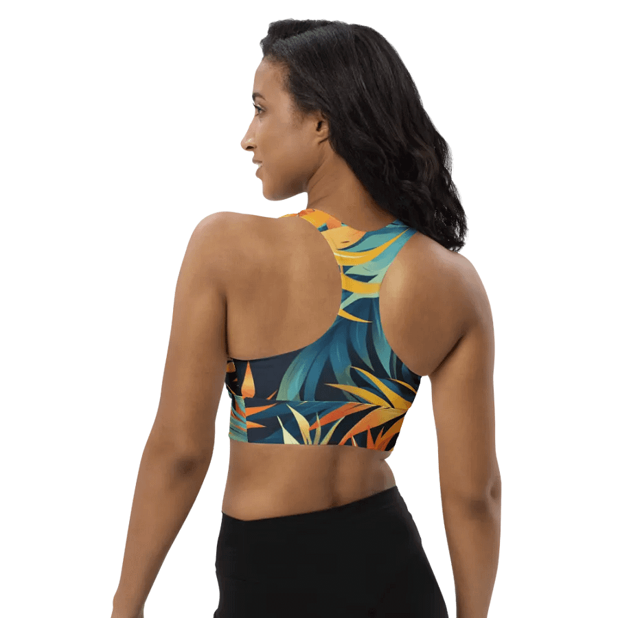 Tropical Flow Longline Sports Bra product image (9)