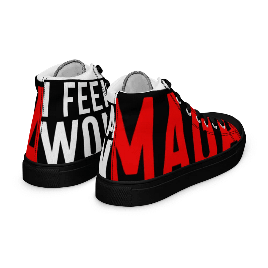 “MAGA, I Feel Like a Woman” Graphic High-Top Sneakers – Parody Whitney Official Merch product image (8)