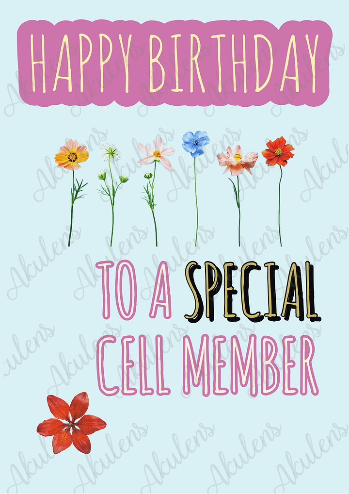 Akulens Six Flower Row Cell Member Card product image (1)