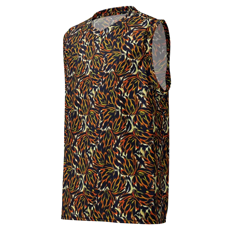 Tiger Flower | Recycled Unisex Basketball Jersey product image (4)