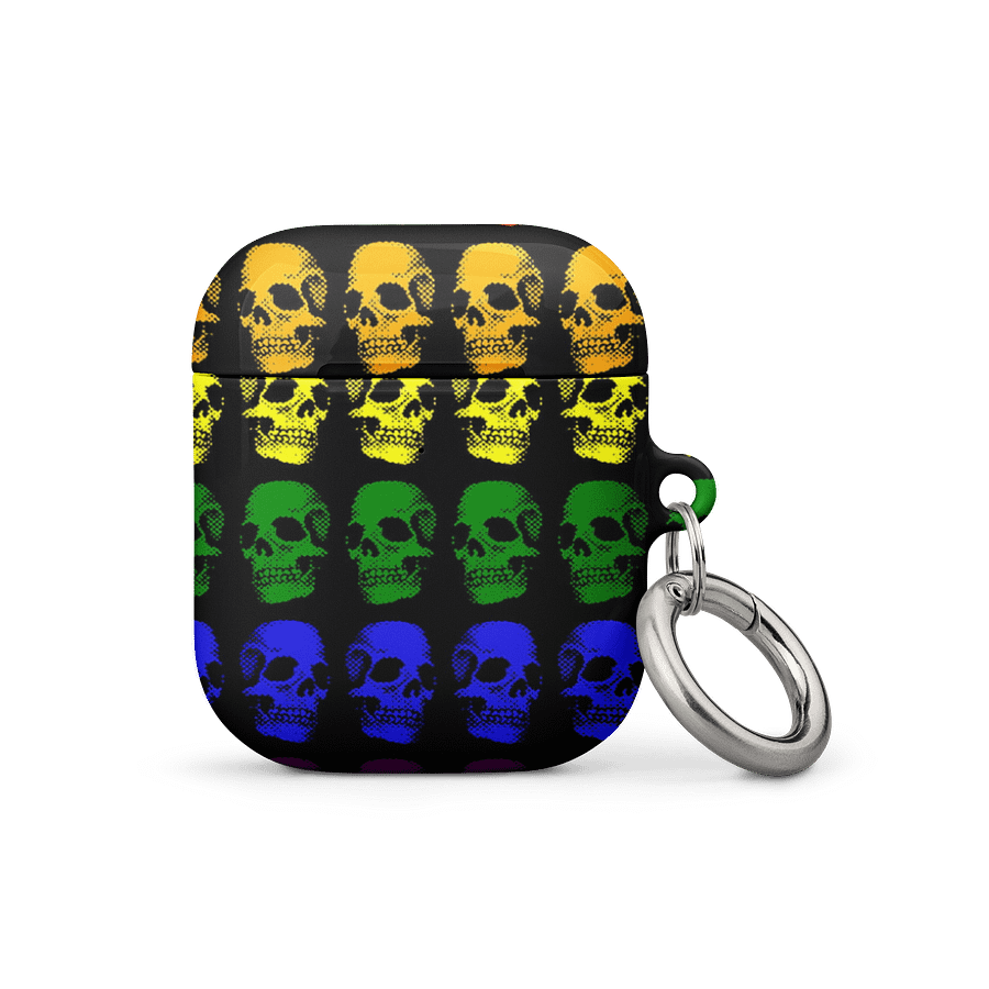 pride love is love rainbow skull airpod case product image (1)