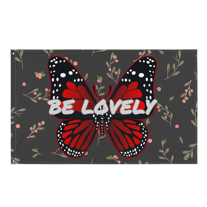 Be Lovely Butterfly Flag product image (1)