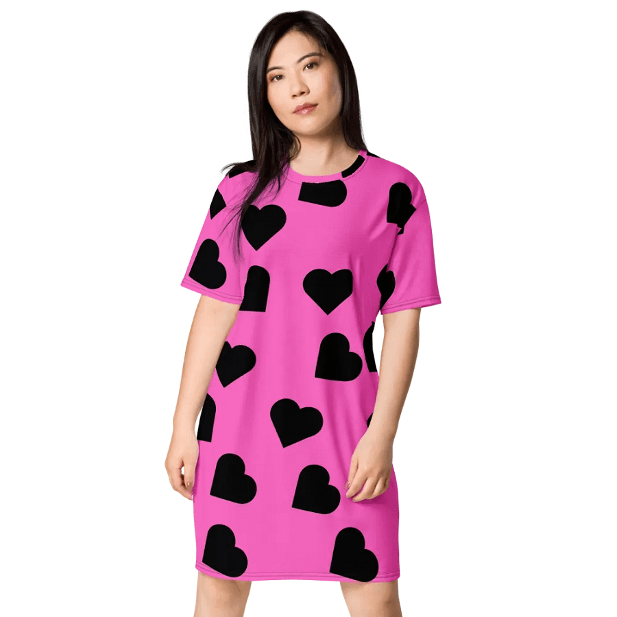 Love Pattern Ladies T Shirt Dress product image (1)