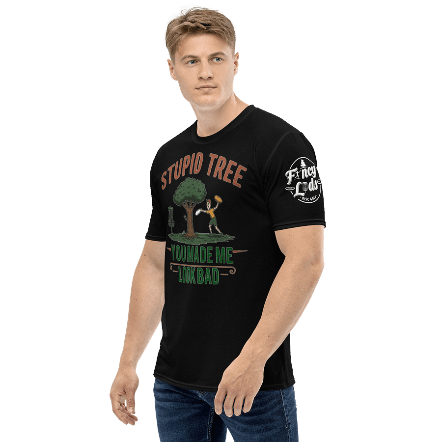 Fancy Lads Men's Black T-Shirt "Stupid Tree You Made Me Look Bad" product image (3)