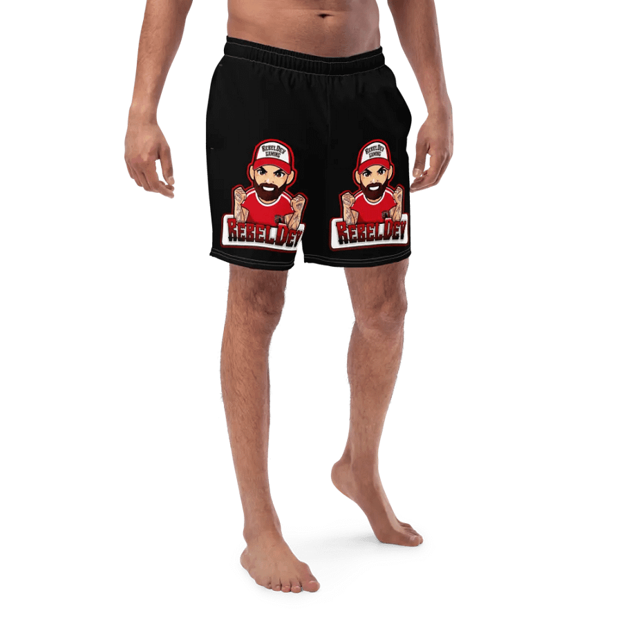 RebelDev black swim trunks product image (1)