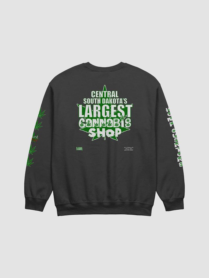 Hemp Quarters Black Sweatshirt Front, Back and Sleeves product image (2)