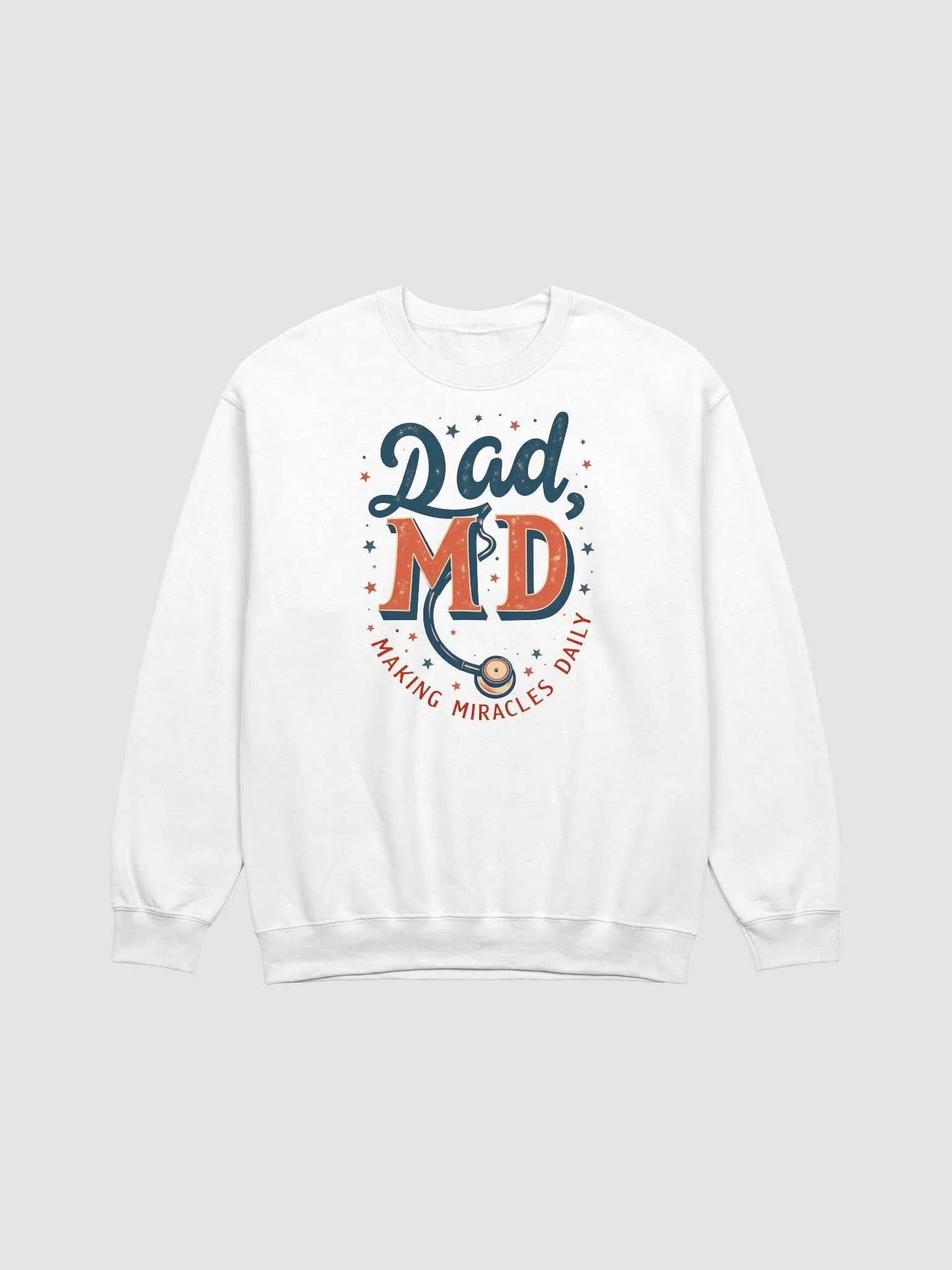 Dad, MD Stethoscope Crewneck Sweatshirt product image (11)