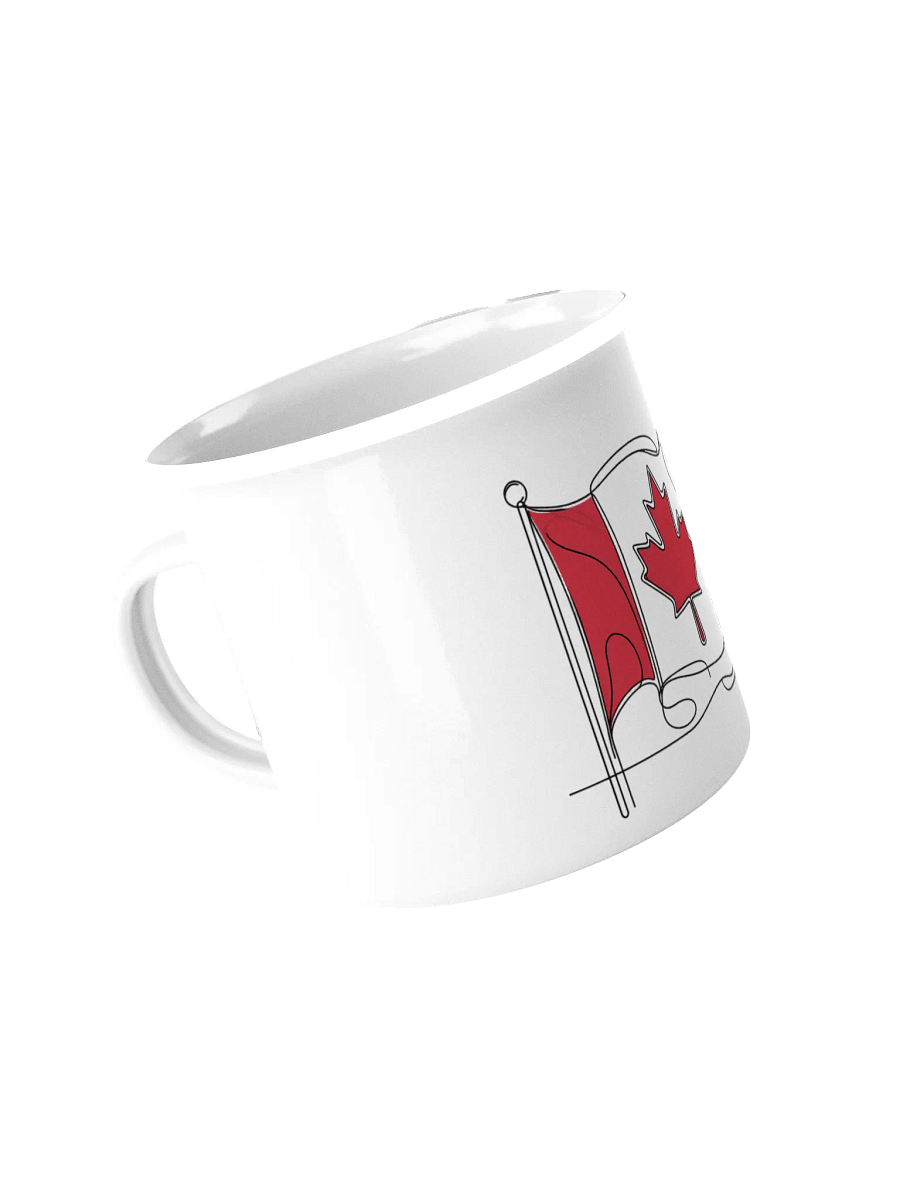 Canadian Flag Line Art Style Enamel Mug product image (4)
