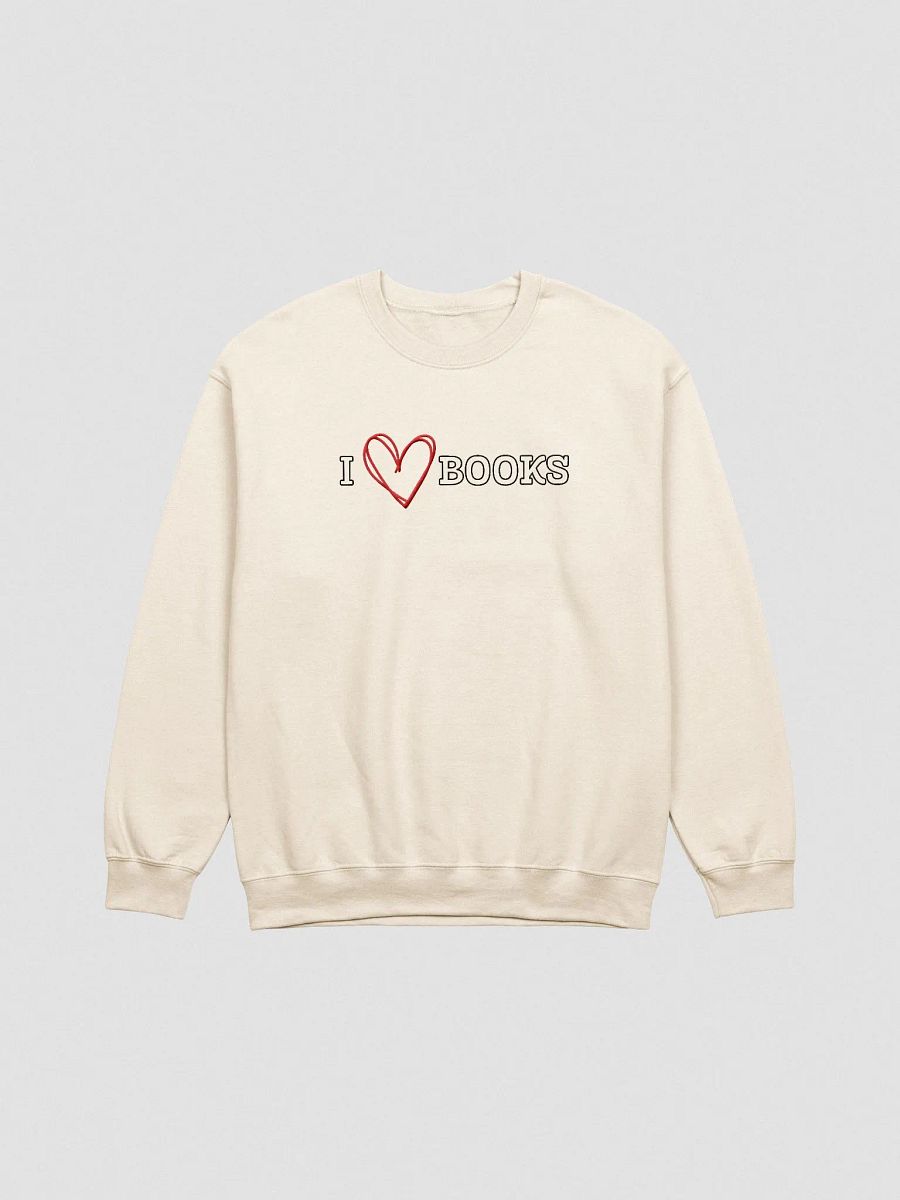 I HEART BOOKS Unisex Embroidered Crewneck Sweatshirt 4 product image (2)