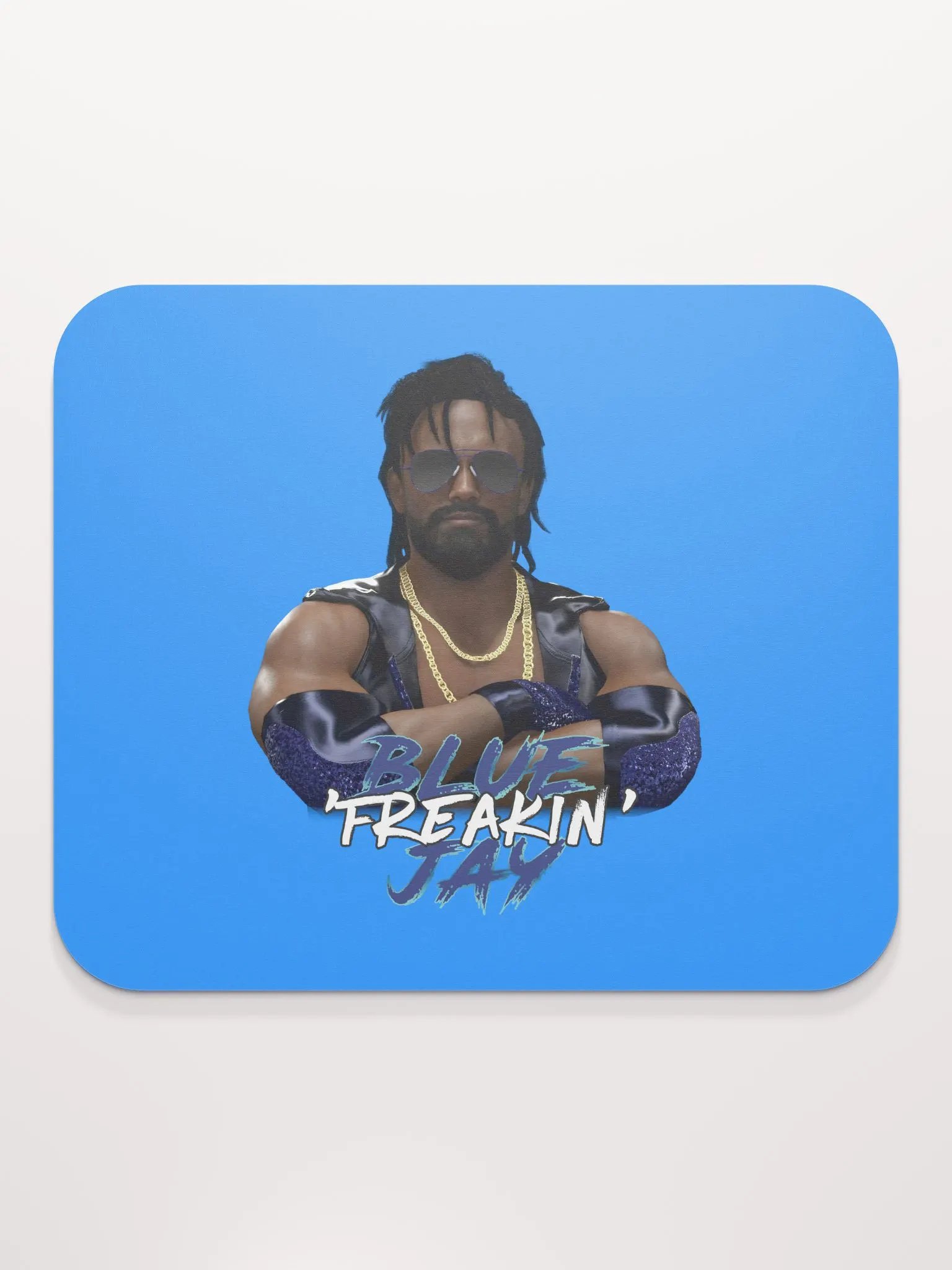 BTW Blue Freakin Jay mouse pad product image (2)