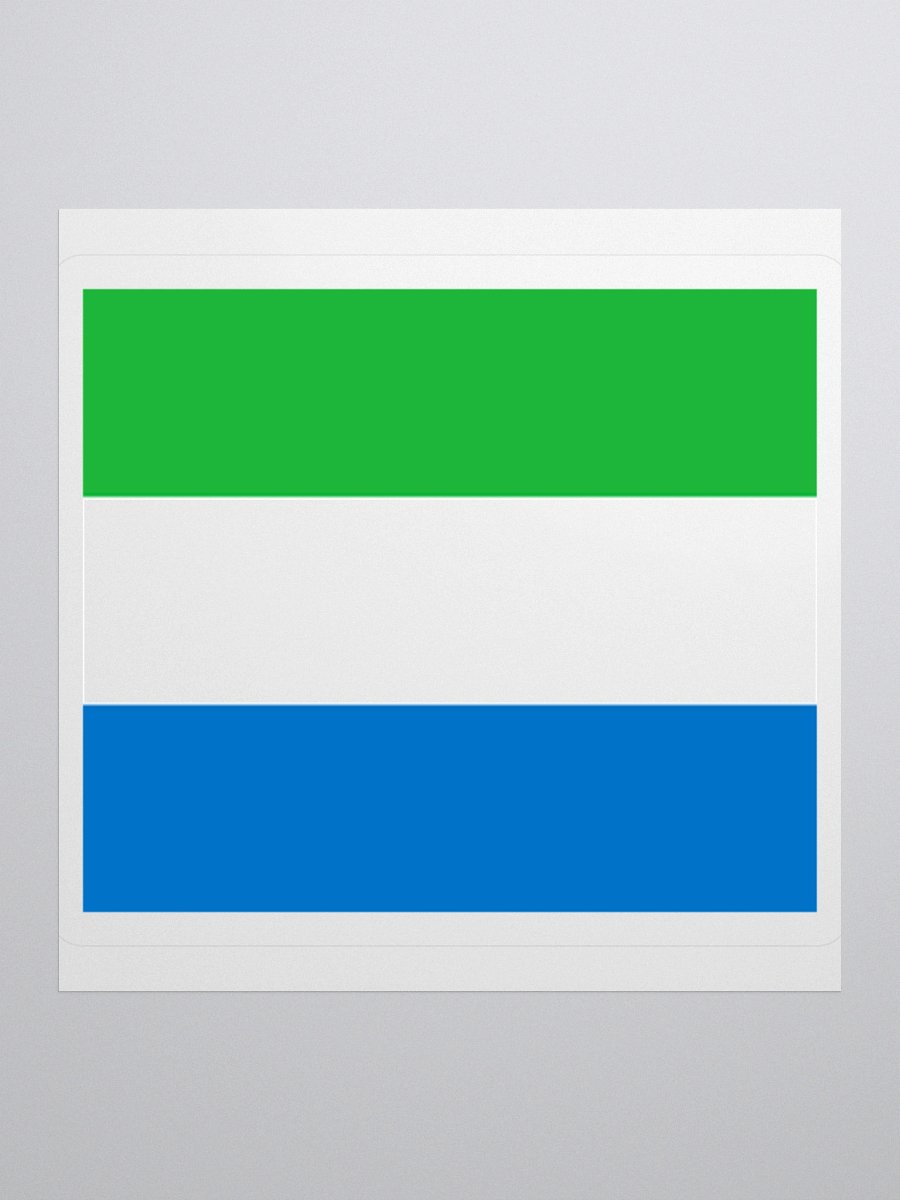 Sierra Leone Flag Sticker - Durable Vinyl for Indoor Use - Multiple Sizes Available product image (2)