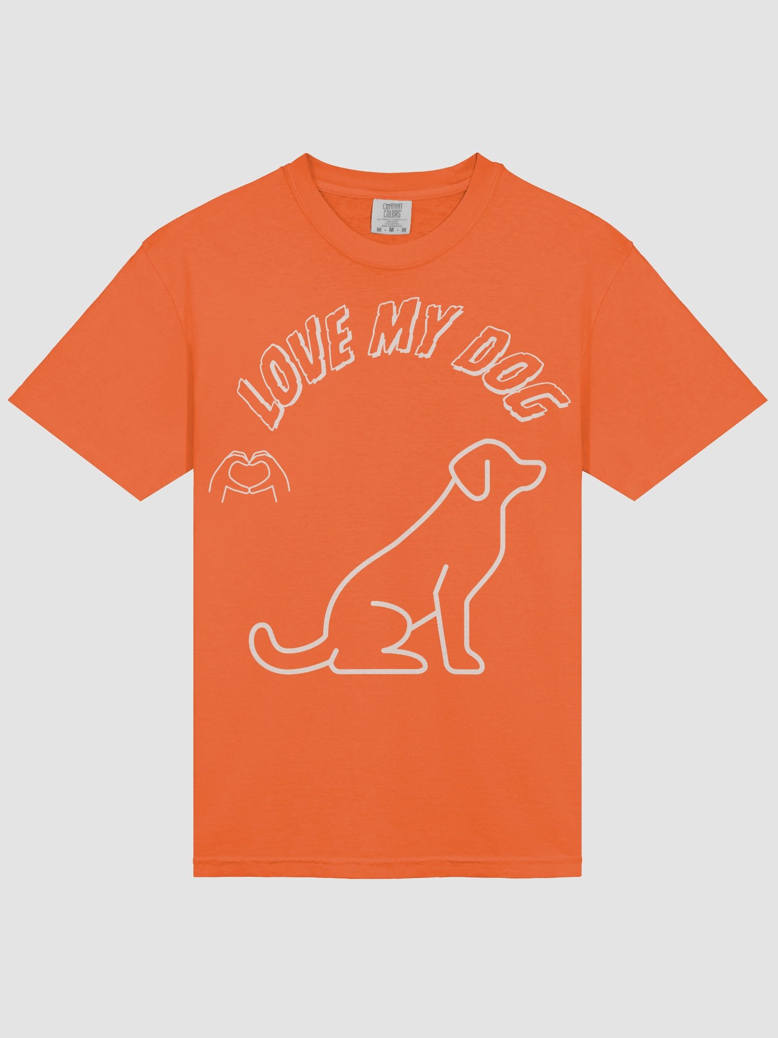 Love My Dog Heavyweight Cotton T-Shirt product image (23)
