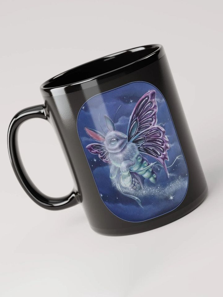 Stardust Bunny Moth - SFA Black Glossy Mug product image (1)