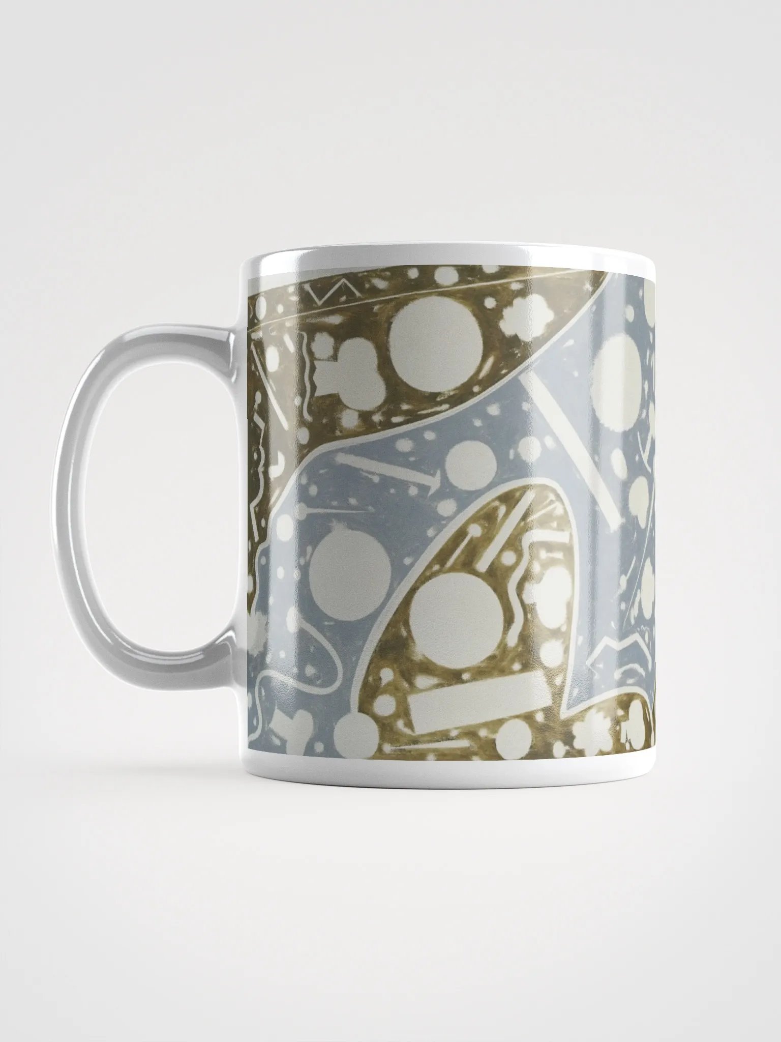 Cartoon Clock White Glossy Mug product image (6)