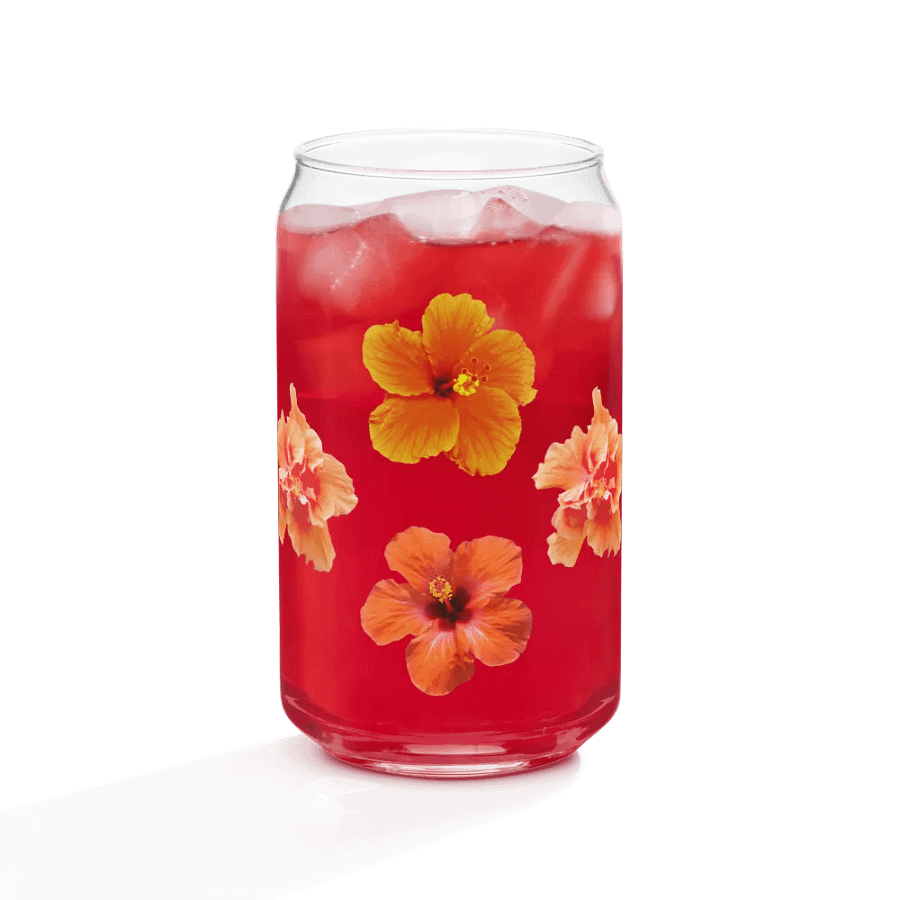 Orange Hibiscus Can Glass product image (9)