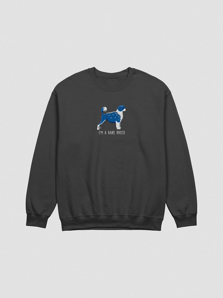 I'm a Rare Breed Sweatshirt (Embroidered) of a Portuguese Water Dog(Blue & White) product image (2)