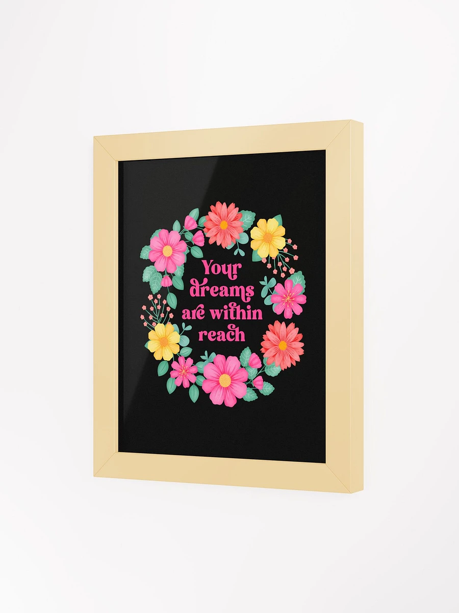 Your dreams are within reach - Motivational Wall Art Black product image (3)