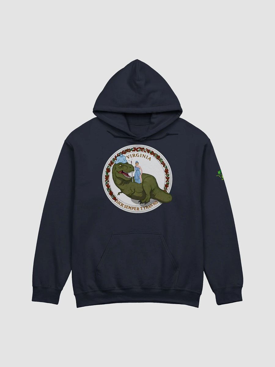 Sick Semper Tyrannis - Virginia State Flag Seal with Dinosaur Hoodie product image (4)