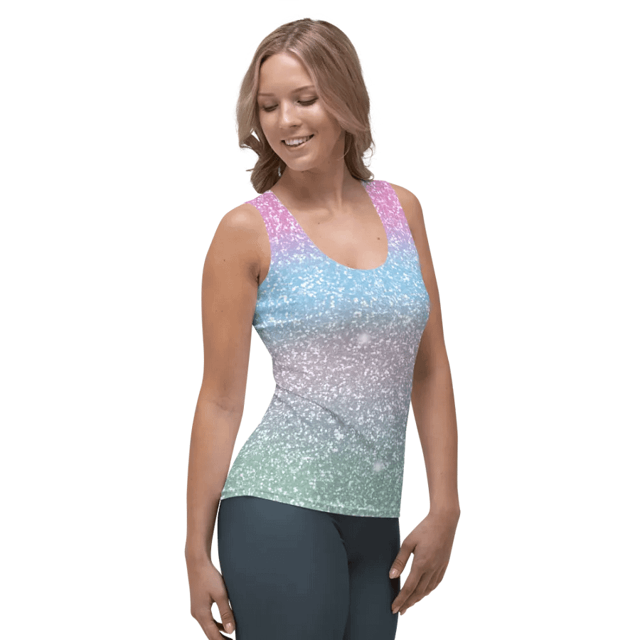 Glitter Unicorn Texture Design Tank Top (6) product image (6)