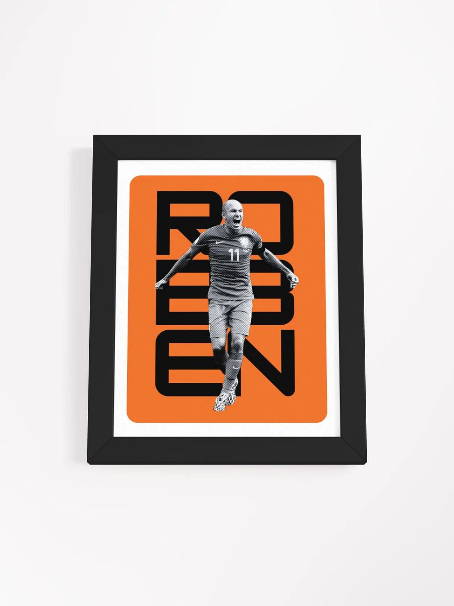 Arjen Robben BW Netherlands Name Art Framed Print product image (4)