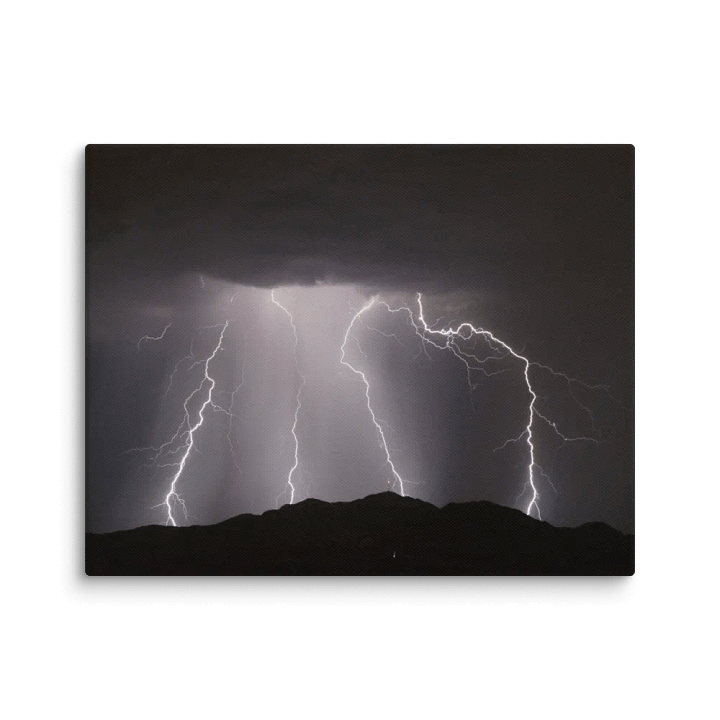 Canvas Print - Lightning over Mountain product image (1)