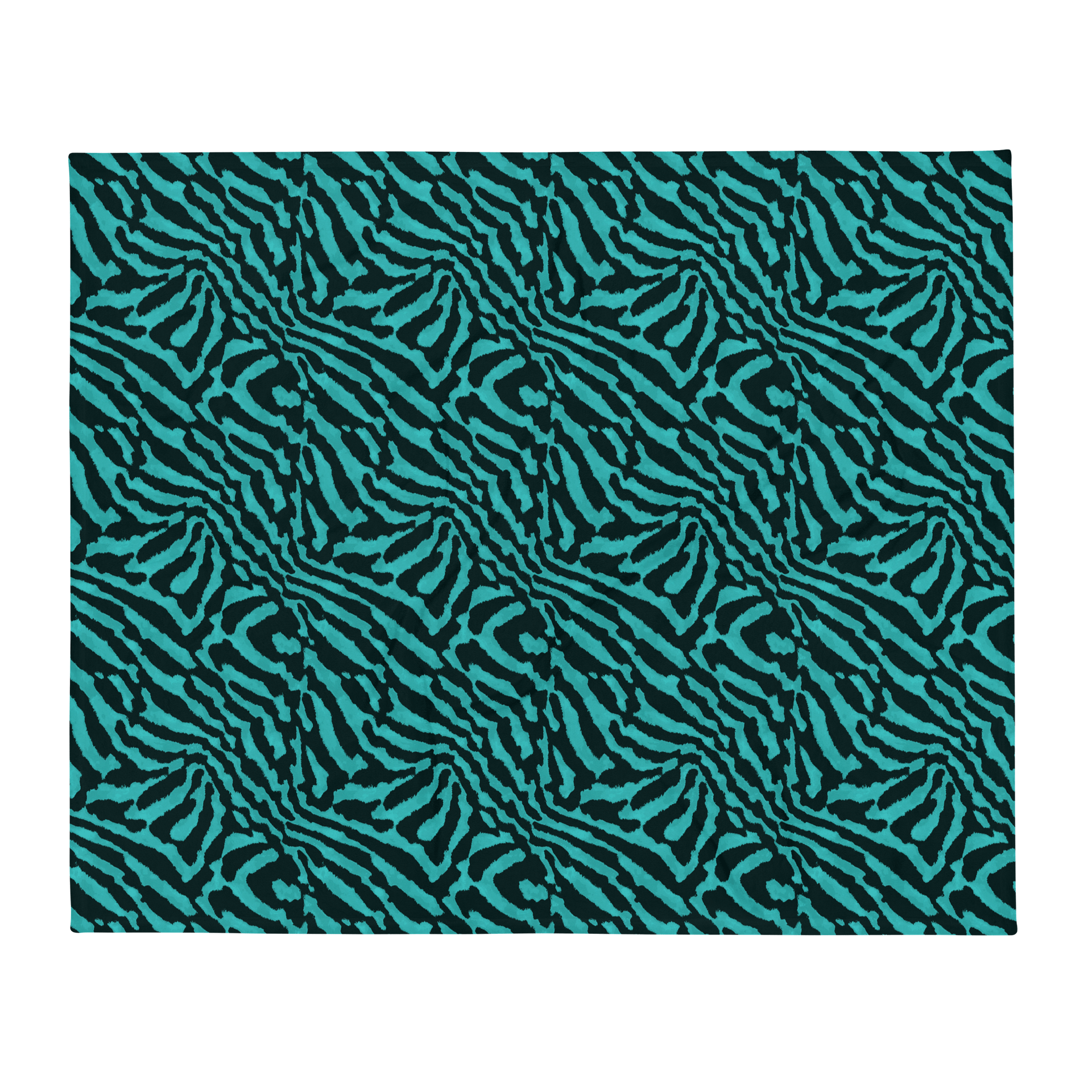 Teal Zebra Blanket product image (1)