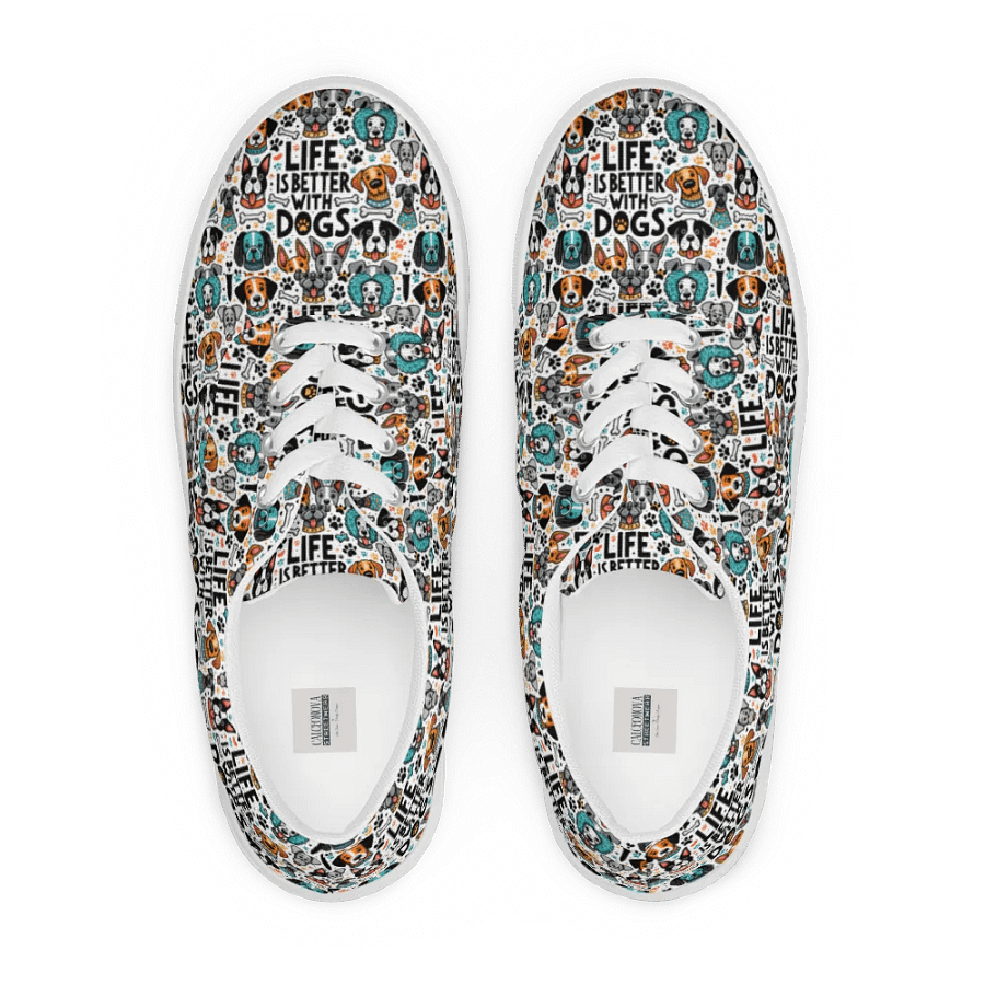 Dog Lover's Statement Lace-Up Shoes _ Calceonova Streetwear _ Life is Better With Dogs Design product image (6)