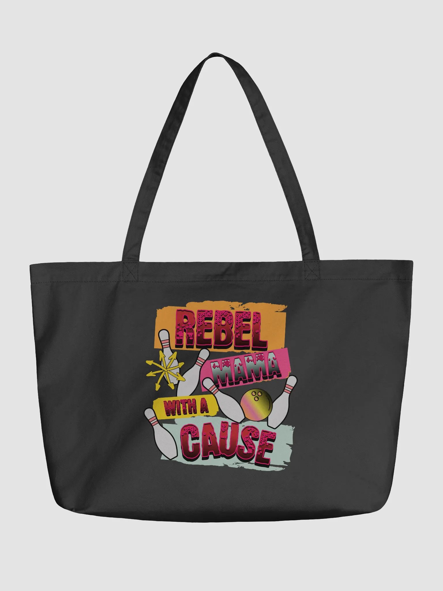 Rebel Mama With A Cause Bowling Eco Tote product image (2)