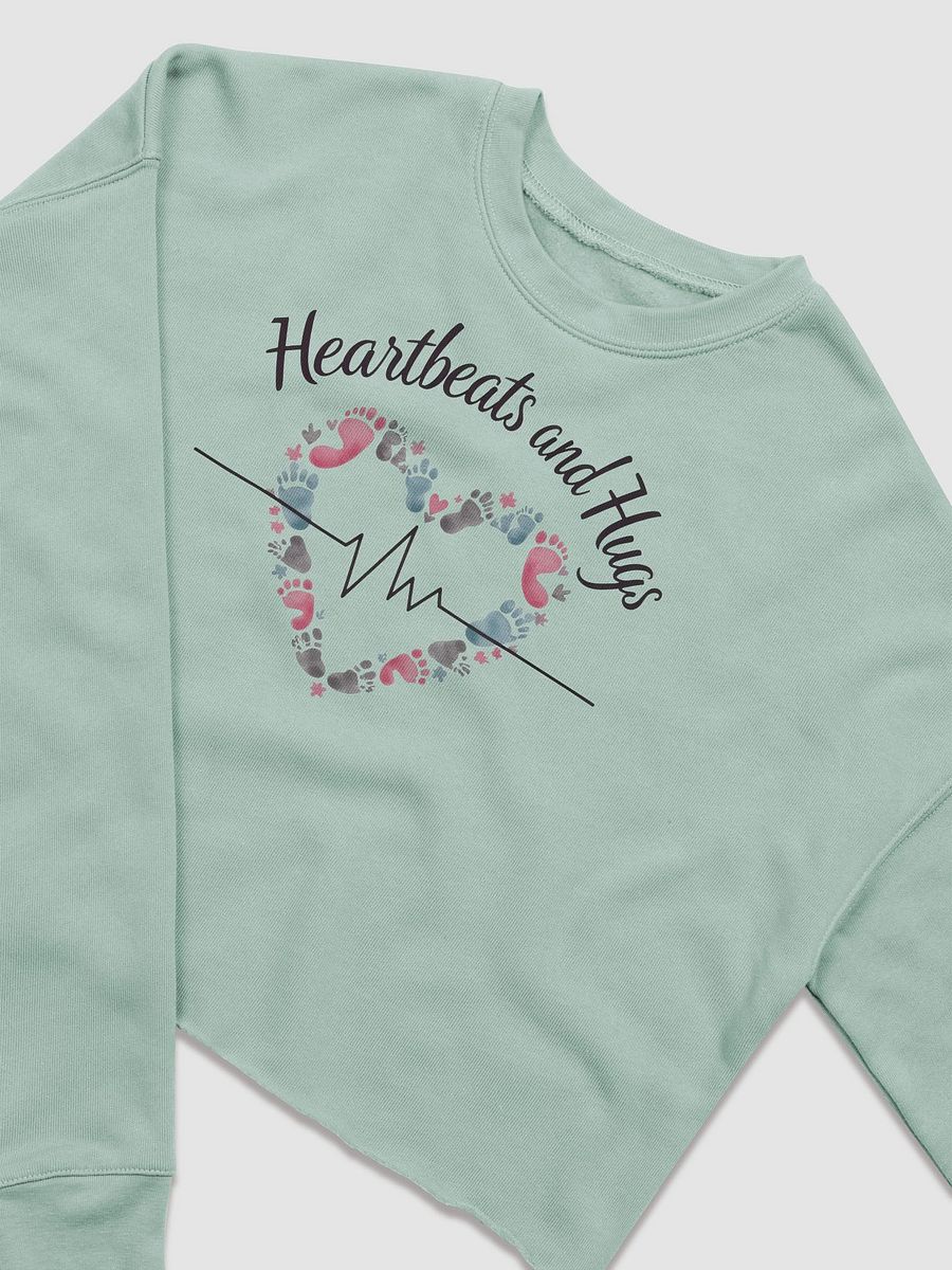 EKG Heartbeats & Hugs Crop Sweatshirt product image (5)