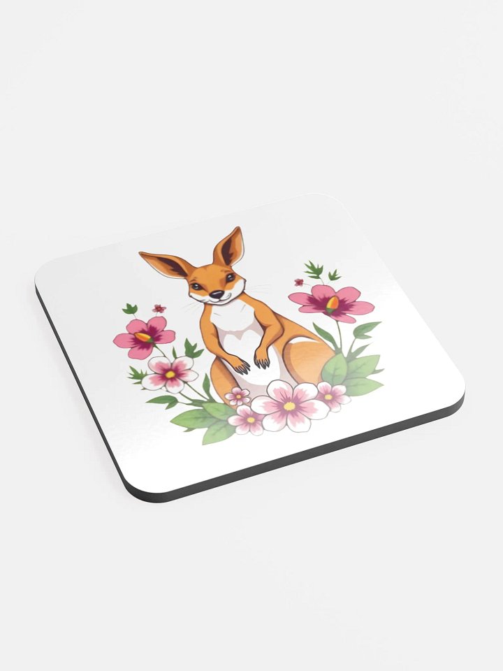 Floral Kangaroo Cork Coaster product image (1)