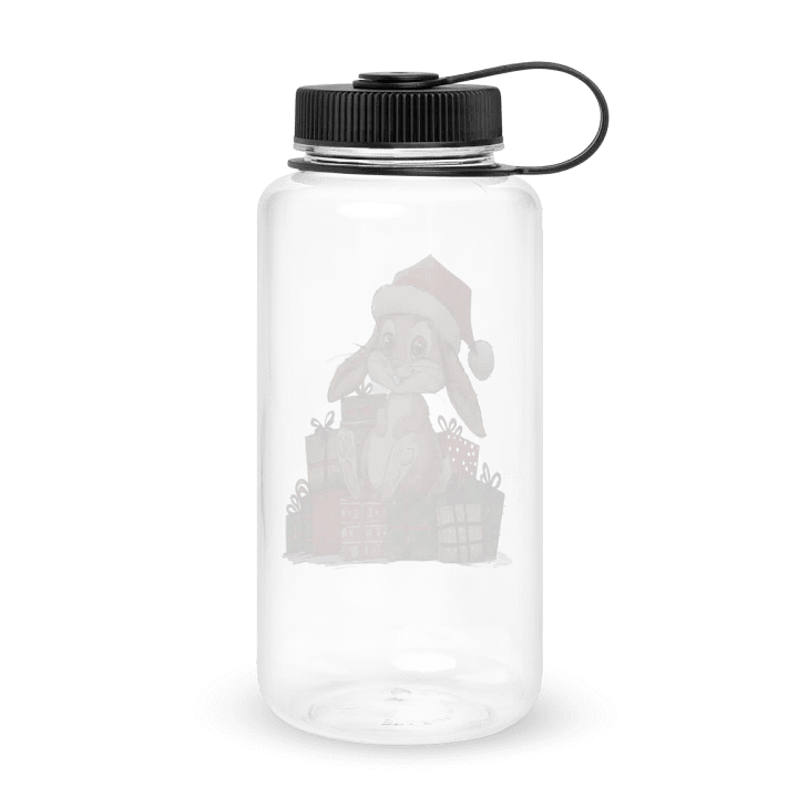 Santa Bunny Wide Mouth Plastic Water Bottle product image (2)
