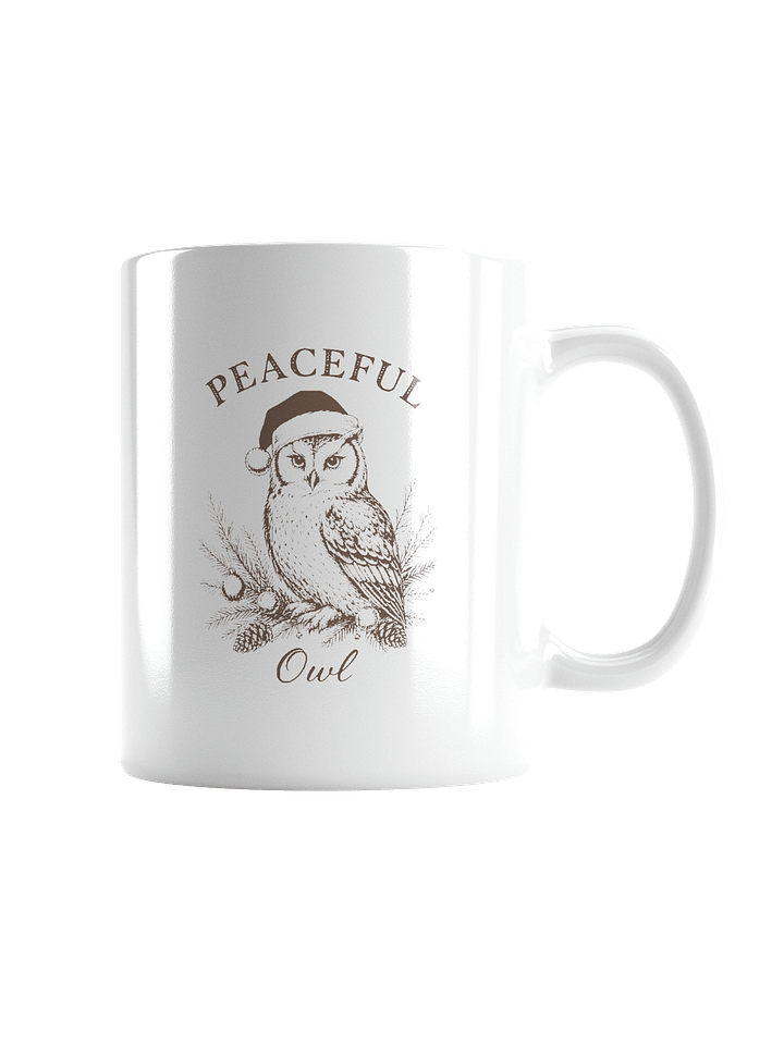 Peaceful Owl Vintage Christmas Mug product image (2)