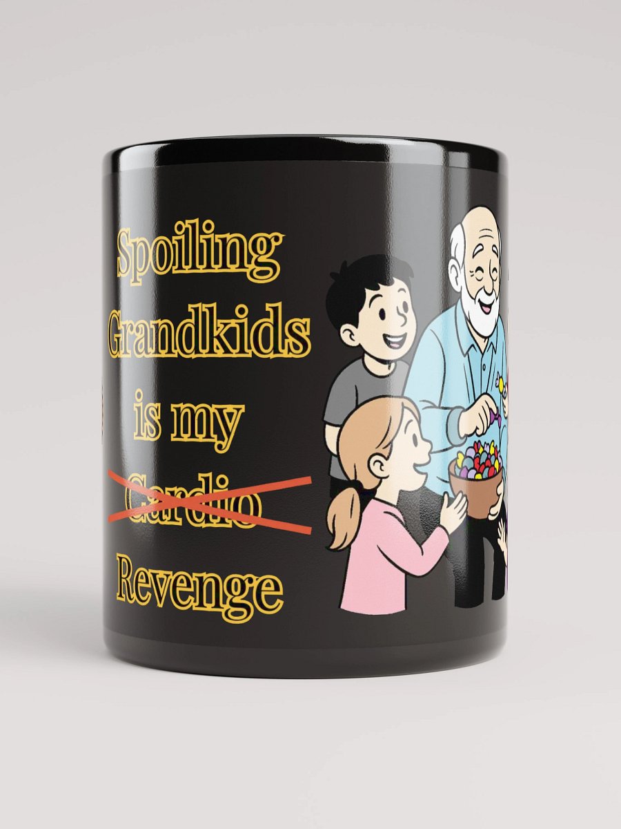 Spoiling Grandkids is my Cardio (Male) Glossy Black Mug product image (5)