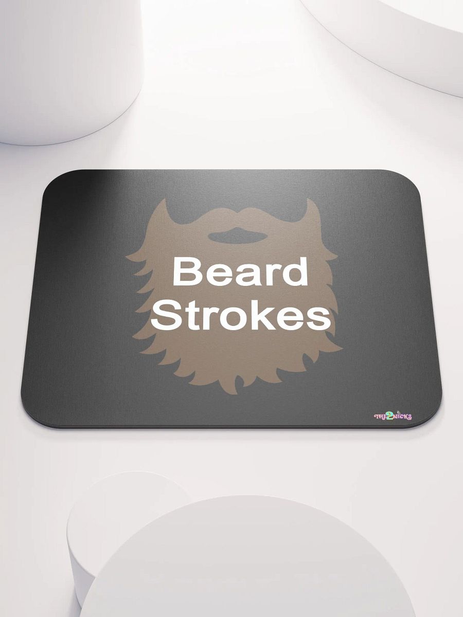Brown Beard Strokes Classic Mouse Pad (Black) product image (2)
