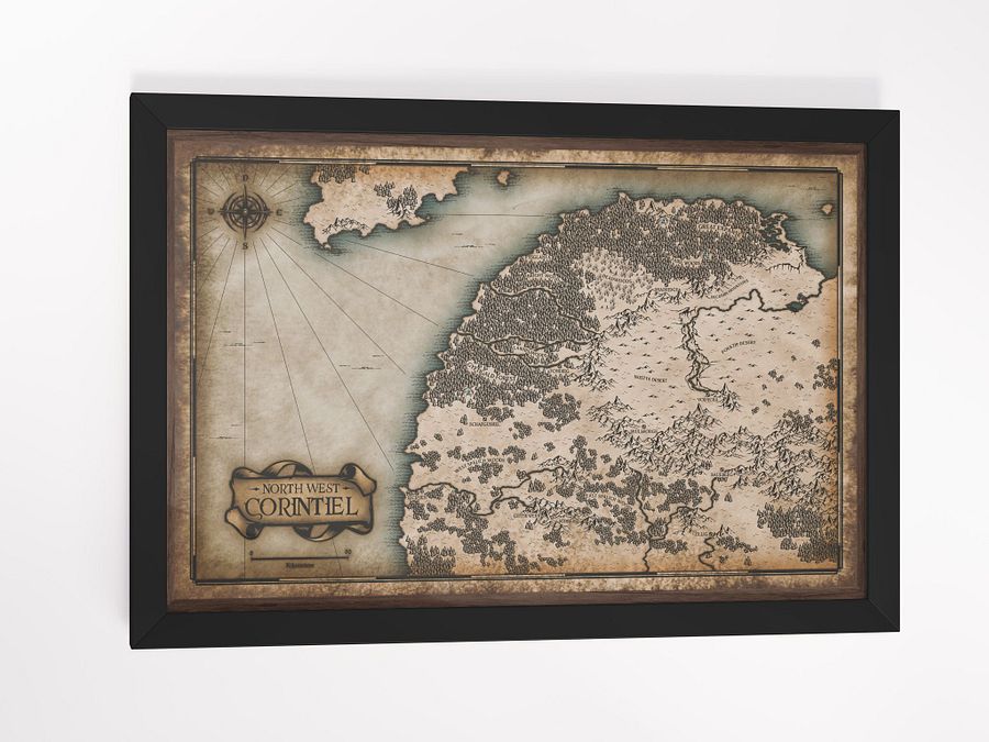 Framed North West Corintiel Map product image (7)
